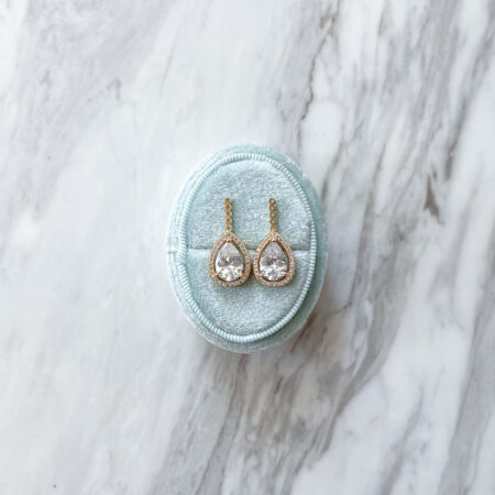 DIY Pear Bottom Earrings - 18k Yellow Gold