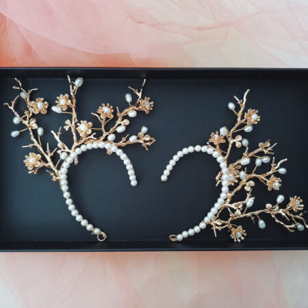 Oriental Garden Earpiece - Gold (Left)