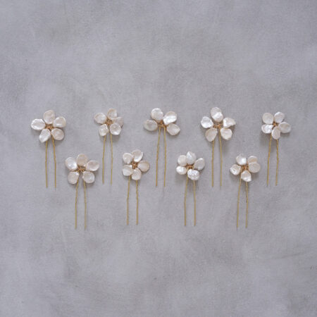 Perle Petals Hairpin Set - Gold (3 pcs)