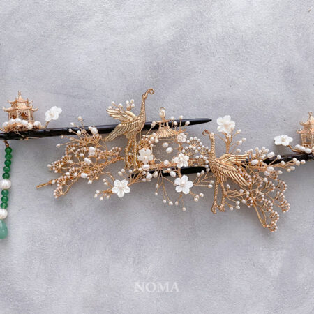 Crane Pavilion Garden Set - Gold (3 pcs)