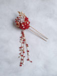 Empress Hairpin - Gold, Red