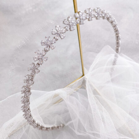 Floral Bloom Crown - Rhodium White Gold