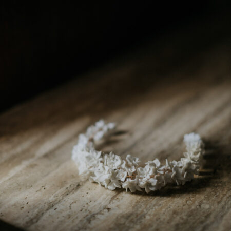 Clay Flower Lily Bouquet Hairvine - Rose Gold