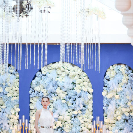 Palais Belt - White Gold, White Pearl