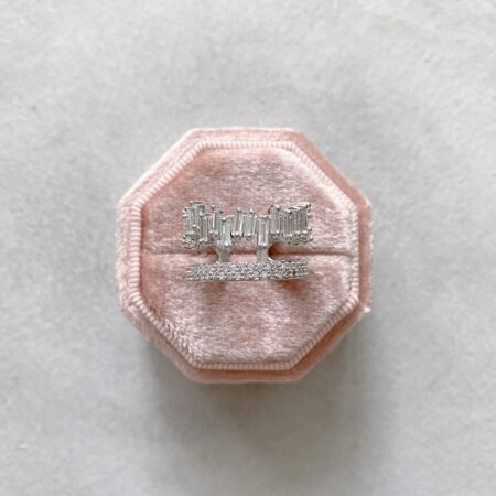 Spaced Ring - Rhodium White Gold