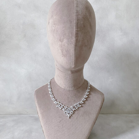 Radiant Elegant Necklace - Rhodium White Gold