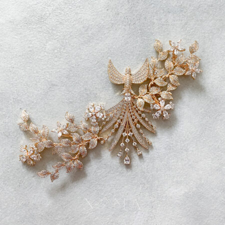 Bird in the Forest Hairvine/Brooch - Gold