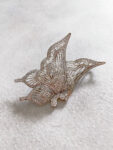 Butterfly Side Brooch - Rhodium White Gold
