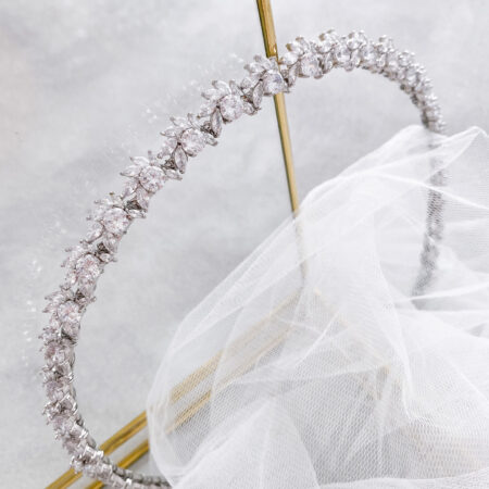 Aria Headband - Rhodium White Gold
