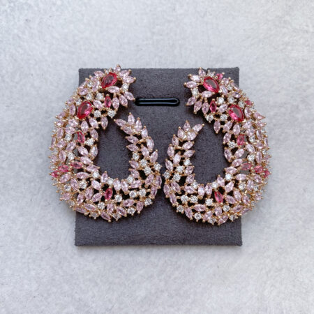 Queen Bee Earrings - 18k Yellow Gold, Pink Diamond