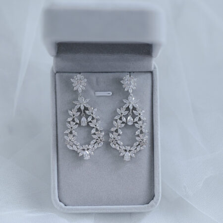 Elevate Earrings - Rhodium White Gold (Clip)