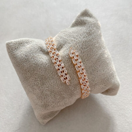 Baguette Door Bangle - 18k Yellow Gold