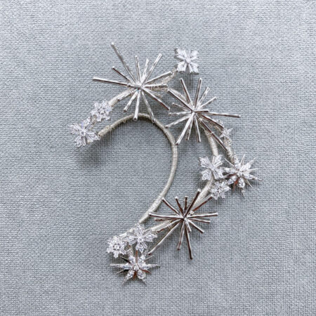 Meteorite Branch Earpiece - White Gold (Left)