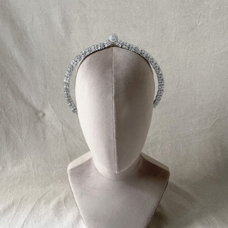 Abstraction Round Crown - Rhodium White Gold