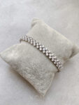Triple Paved Round Bracelet - Rhodium White Gold