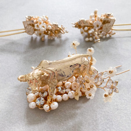 Ox Large Hairpin - Gold