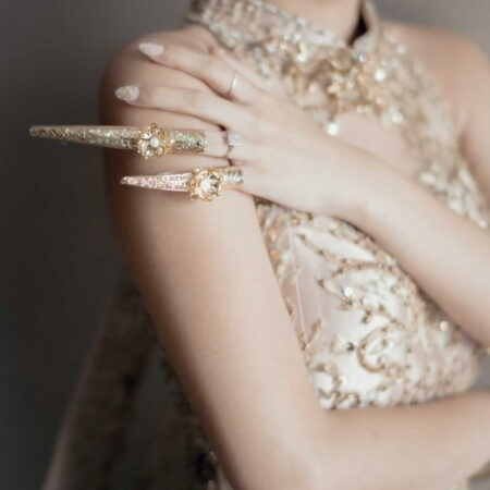 Gong Li Nail Armor Set - 18k Yellow Gold (2 pcs)