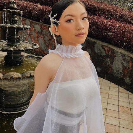 Spring Summer Earpiece - White Silver (Right)