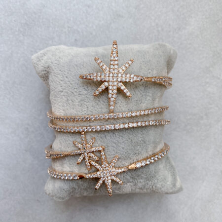 Falling Stars Bangle - 18k Yellow Gold