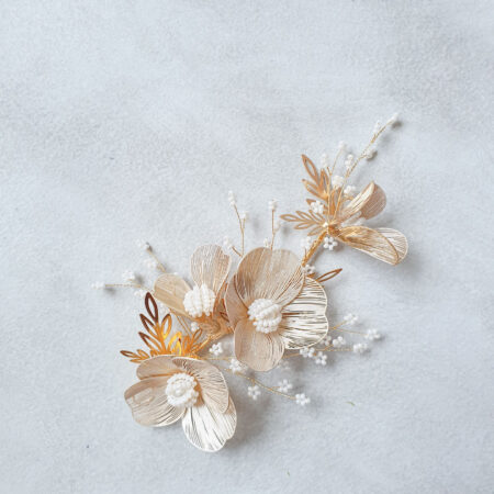 Artistic Nude Flower Hairvine - Gold