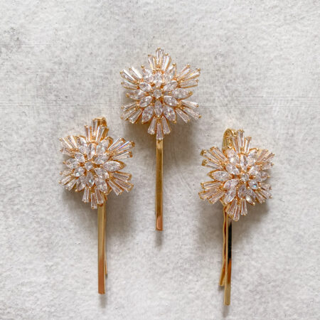 Snowflakes Pin Set - 18k Yellow Gold (3 pcs)