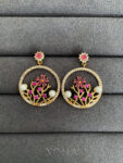 Pink Blooms Earrings - 18k Yellow Gold, Pink Diamond