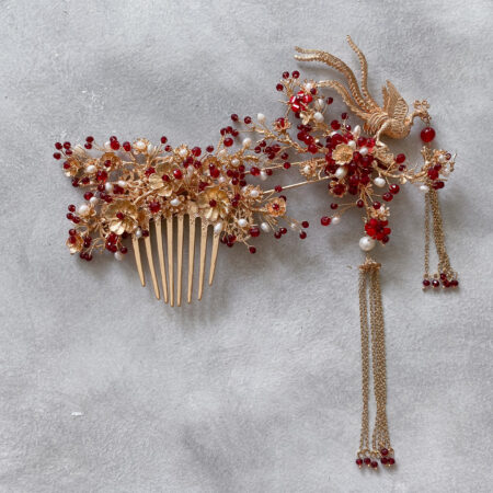 3D Phoenix Garden Set - Gold, Red (2 pcs)