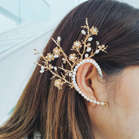 Oriental Garden Earpiece - Gold (Right)