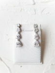 Sparkling Earrings - Rhodium White Gold