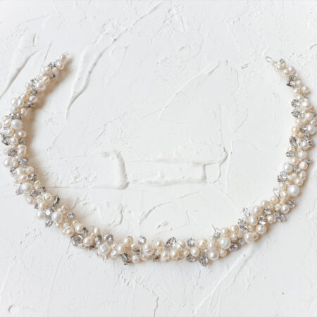 Feliza Headband - White Silver