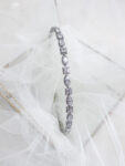 Marquise Halo Princess Halo Headband - Rhodium White Gold
