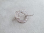 Treble Cleft Brooch - Rhodium White Gold