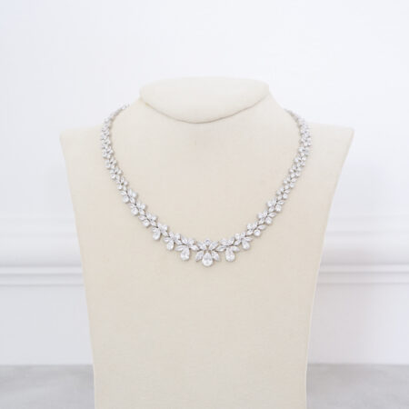 Celeste Necklace - Rhodium White Gold