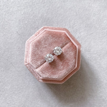 Round Detachable 1.5 ct Solitaire Earrings - Rhodium White Gold, White Diamond