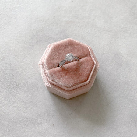 Elegant Engagement 1 ct Ring - Rhodium White Gold