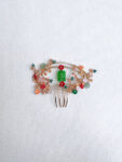 Fan-Shaped Jade Shuangxi Haircomb - Gold, Jade