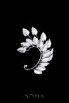 Athens Leaves Earcuff - Doff Silver (Left)