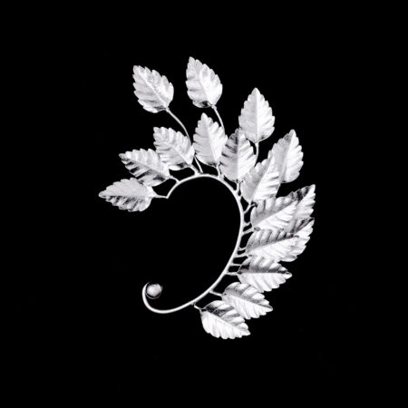 Athens Leaves Earcuff - Doff Silver (Left)