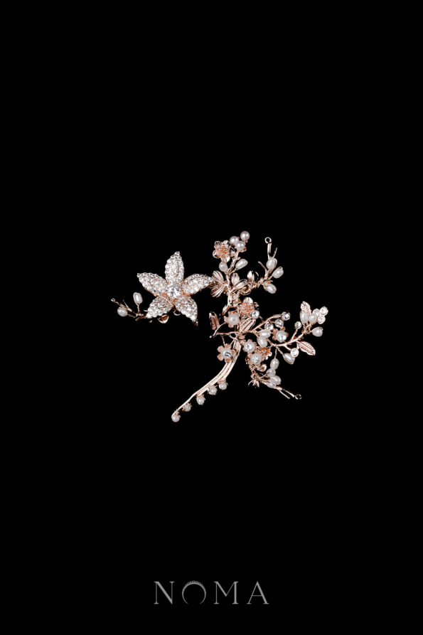 ACC-202200065-Flowery-Branch-Earpiece-Gold-Left