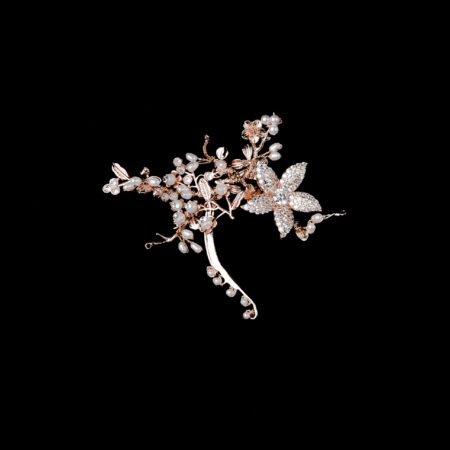 Flowery Branch Earpiece - Gold (Right)