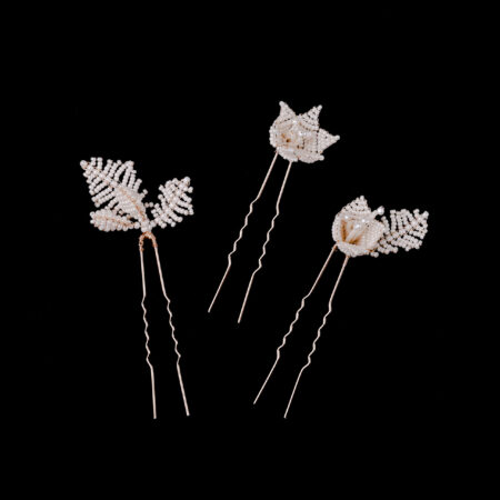 Intricate Woven Vinery Hairpin Set - Gold (3 pcs)