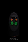 CHN-202200037-Carved-Teardrop-Small-Red-Ume-Earrings-Gold-Jade