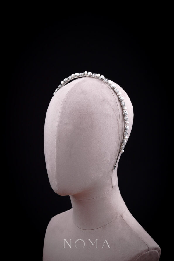 HBC-202200042-Marble-Diamond-Pearl-Headband-Rhodium-White-Gold-White-3