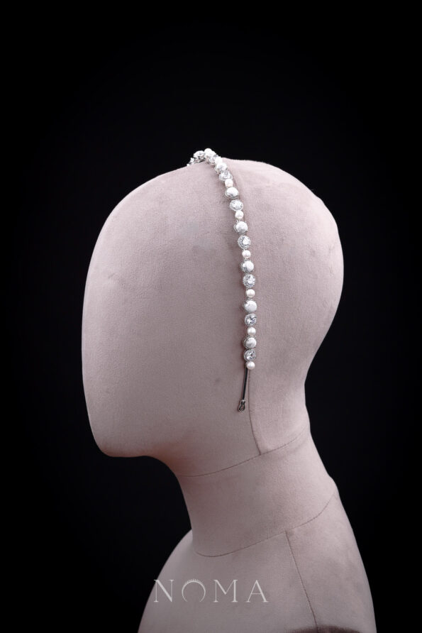 HBC-202200042-Marble-Diamond-Pearl-Headband-Rhodium-White-Gold-White