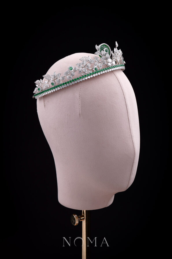 HMC-202200006-Jade-Emerald-Diamond-Garden-Crown-Rhodium-White-Gold-Emerald-1