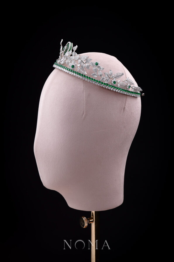 HMC-202200006-Jade-Emerald-Diamond-Garden-Crown-Rhodium-White-Gold-Emerald-2