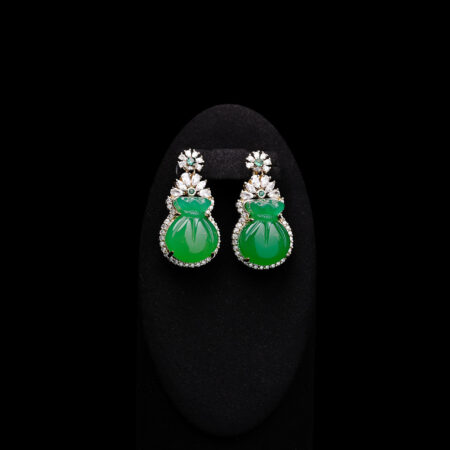 Superior Money Bao Jade Earrings - 18k Yellow Gold, Jade (Clip)