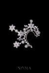 Snowflakes Earpiece - White Gold (Right)