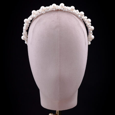 Pearl Combi Headband - White Silver