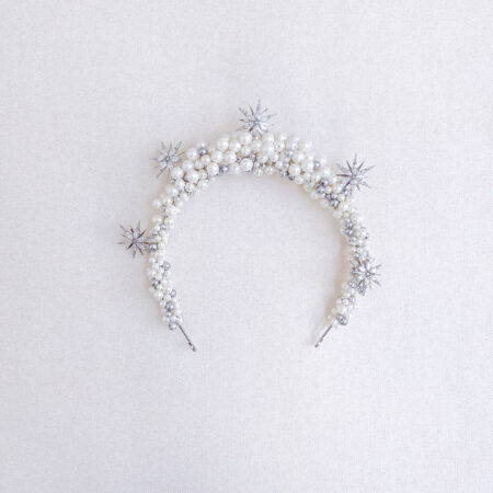 Pearl Mix Meteorite Crown - White Gold